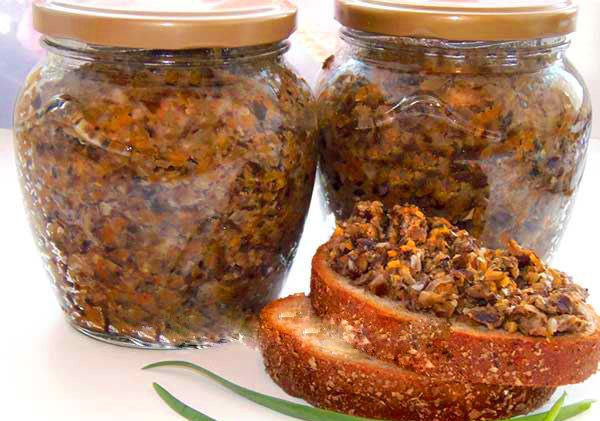 Вкусная грибная икра на зиму: 26 простых в приготовлении рецептов